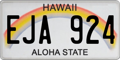 HI license plate EJA924