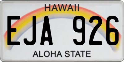 HI license plate EJA926