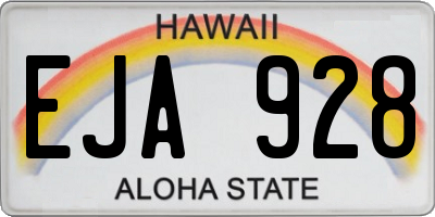 HI license plate EJA928