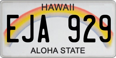 HI license plate EJA929