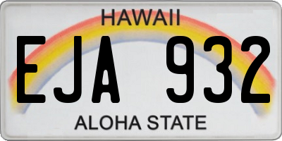 HI license plate EJA932