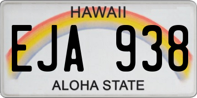 HI license plate EJA938