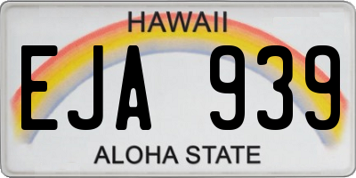 HI license plate EJA939