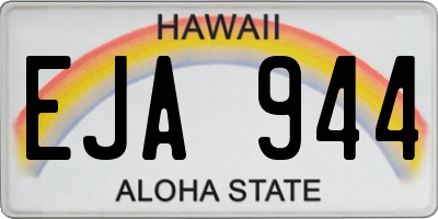 HI license plate EJA944