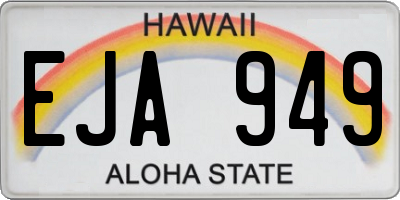 HI license plate EJA949