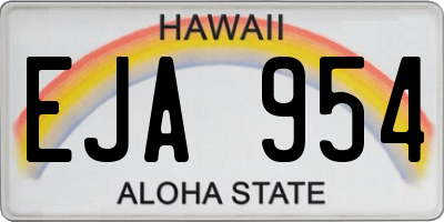 HI license plate EJA954