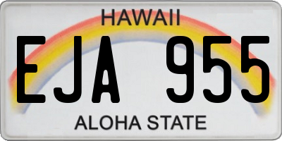HI license plate EJA955