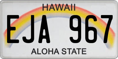 HI license plate EJA967