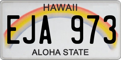 HI license plate EJA973