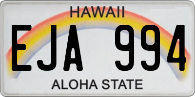 HI license plate EJA994