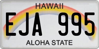 HI license plate EJA995