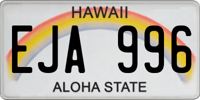HI license plate EJA996