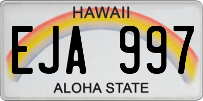 HI license plate EJA997