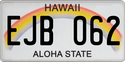 HI license plate EJB062