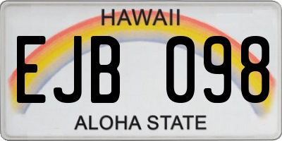 HI license plate EJB098