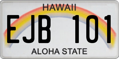 HI license plate EJB101