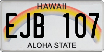 HI license plate EJB107