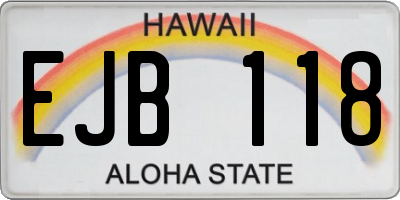 HI license plate EJB118