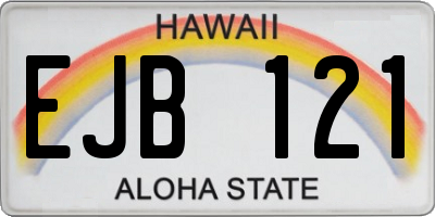HI license plate EJB121