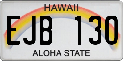 HI license plate EJB130