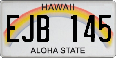 HI license plate EJB145