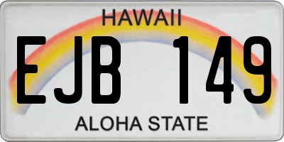 HI license plate EJB149