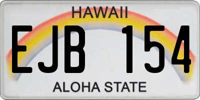 HI license plate EJB154