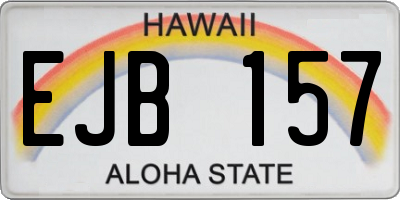 HI license plate EJB157