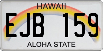 HI license plate EJB159