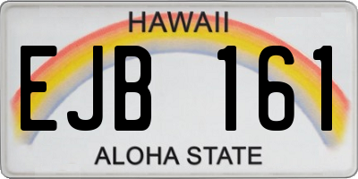 HI license plate EJB161