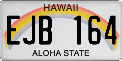 HI license plate EJB164