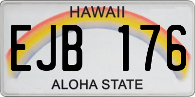HI license plate EJB176