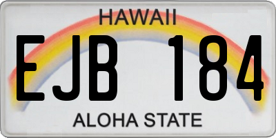 HI license plate EJB184