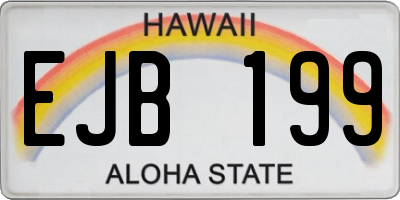 HI license plate EJB199