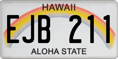HI license plate EJB211