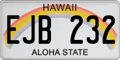 HI license plate EJB232