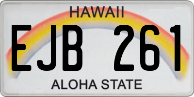 HI license plate EJB261