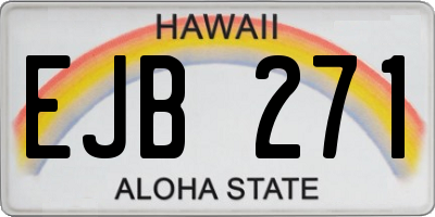 HI license plate EJB271