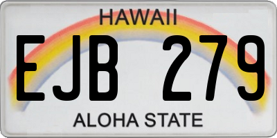 HI license plate EJB279