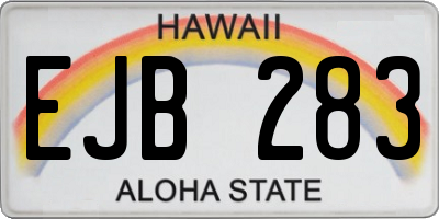 HI license plate EJB283