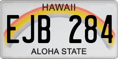 HI license plate EJB284