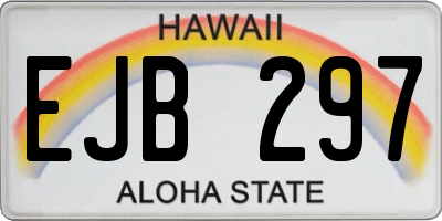 HI license plate EJB297