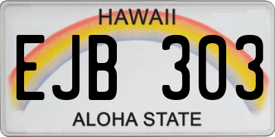 HI license plate EJB303