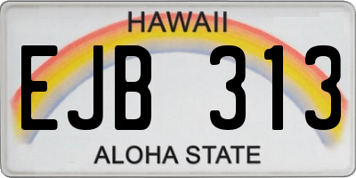 HI license plate EJB313