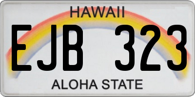 HI license plate EJB323