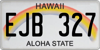 HI license plate EJB327