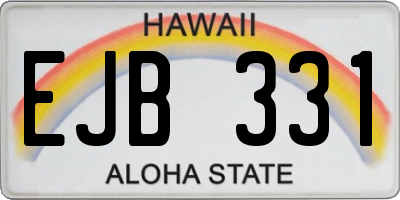 HI license plate EJB331
