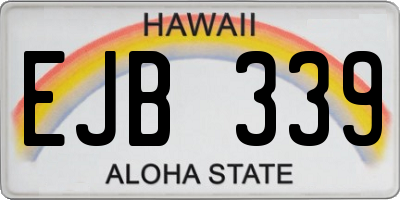 HI license plate EJB339