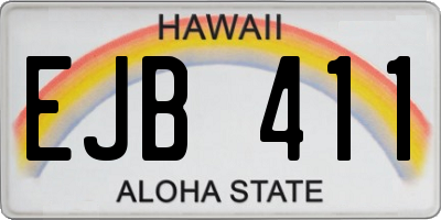 HI license plate EJB411