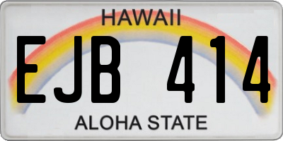 HI license plate EJB414